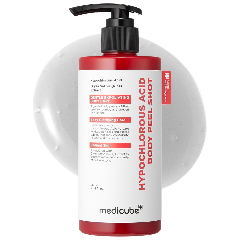 image:imagemedicube Body Peel Shot with Hypochlorous Acid Gentle Body Exfoliating for Dead Skin Cells amp Uneven Texture Rice Extract Panthenol for Hydrating amp Smoothing 946 floz946 Fl Oz Pack of 1