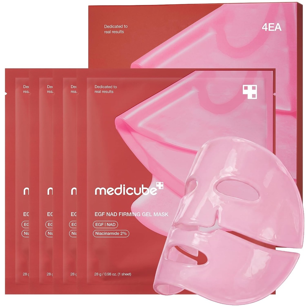 image:imagemedicube Jelly Gel Mask with Salmon DNA PDRN Pink Collagen Overnight Face Mask for Glass Glow Skin Elasticity Hydrating Firming and Moisturizing Korean Skincare 28g x 4eaNAD EGF