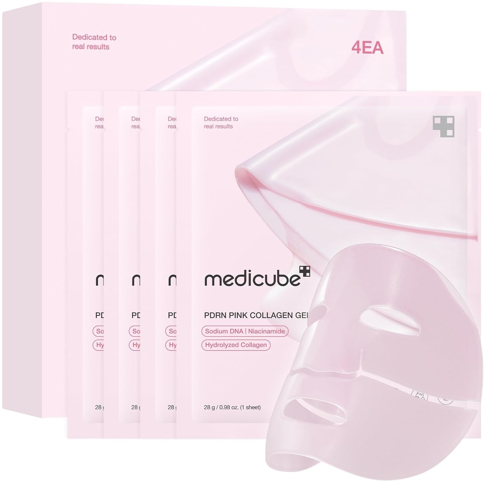 image:imagemedicube Jelly Gel Mask with Salmon DNA PDRN Pink Collagen Overnight Face Mask for Glass Glow Skin Elasticity Hydrating Firming and Moisturizing Korean Skincare 28g x 4eaPDRN