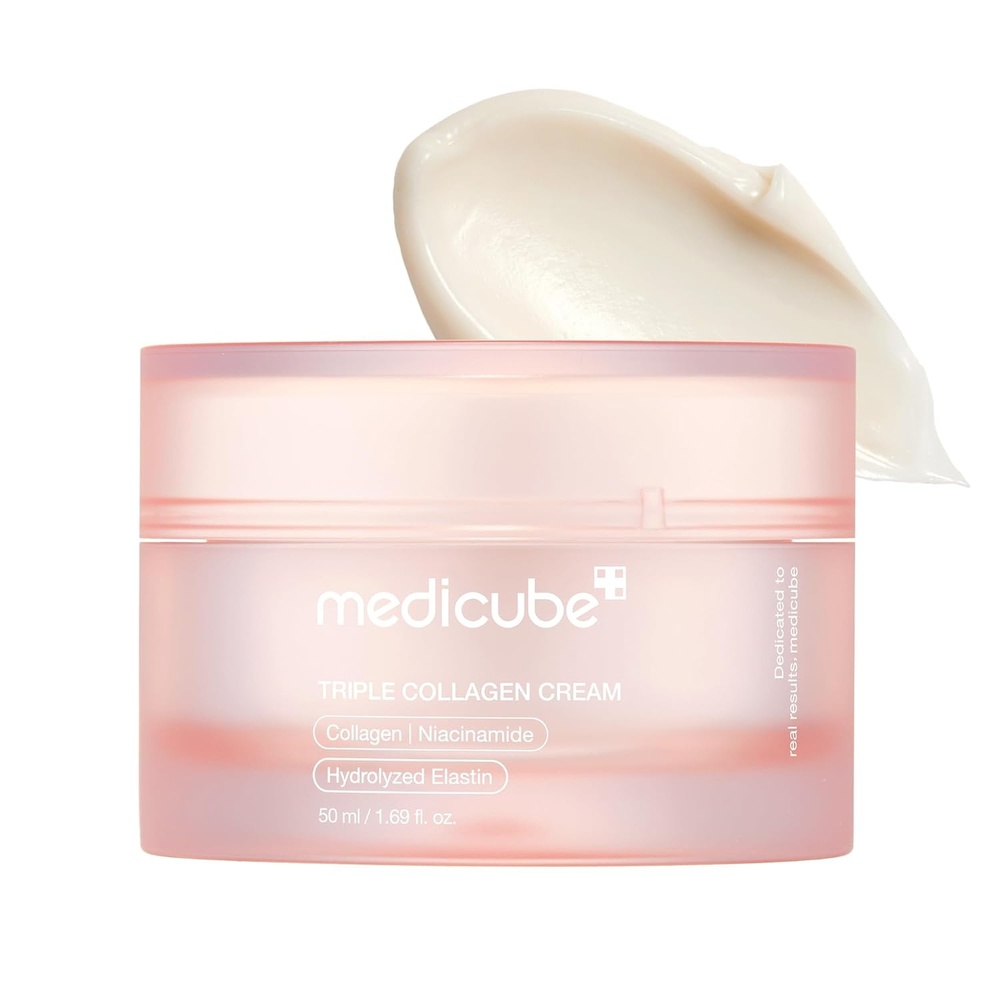 image:imagemedicube Triple Collagen Cream  Hydrating amp Firming Moisturizer with Hyaluronic Acid Premium Elastin Shea Butter  Wrinkle Care amp Boosts Elasticity  Korean Skincare 169 oz169 Fl Oz Pack of 1