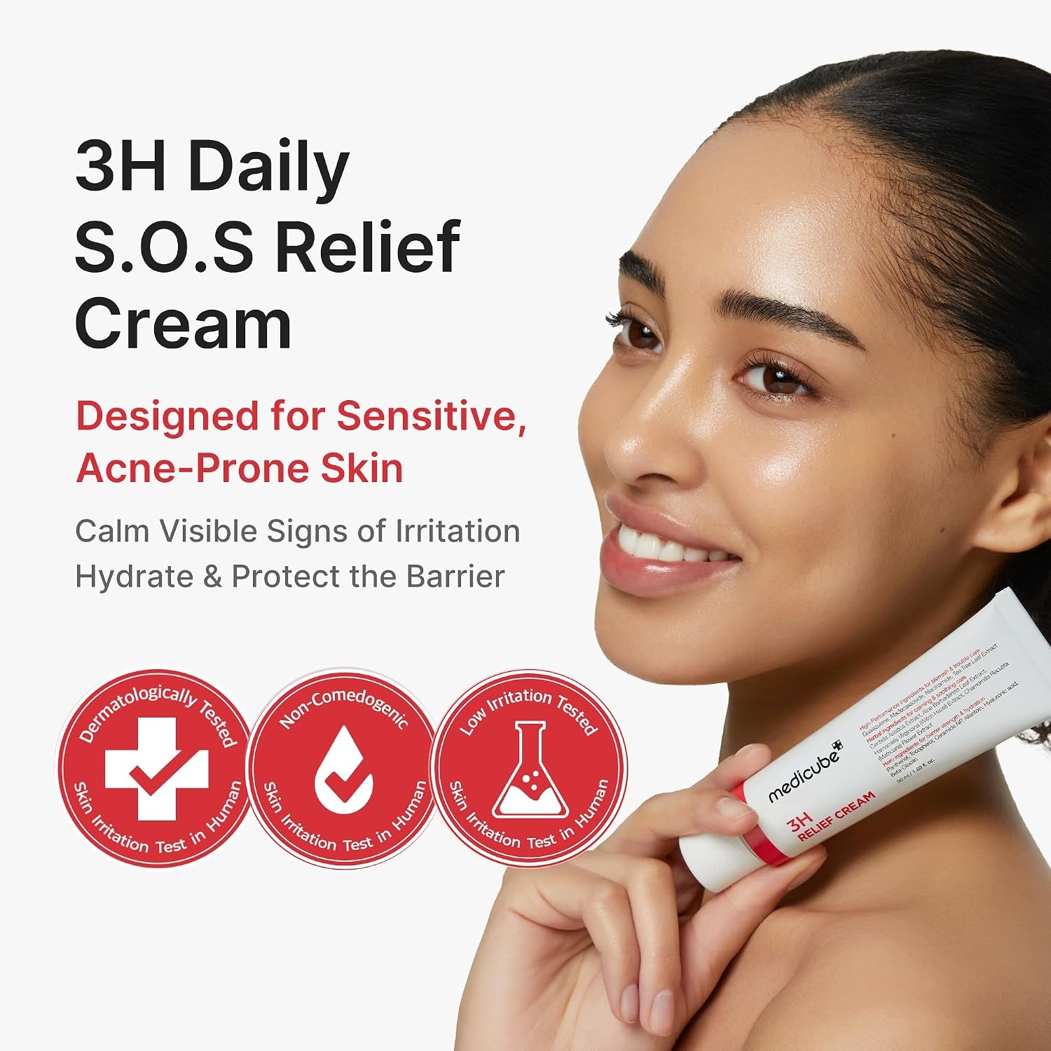 image:imagemedicube 3H Clear Skin Rescue Trio 3H Relief Cream Hypochlorous Acid Peel Shot and Power Soothing Spray For Irritated Skin and Soothing Care Korean Skincare