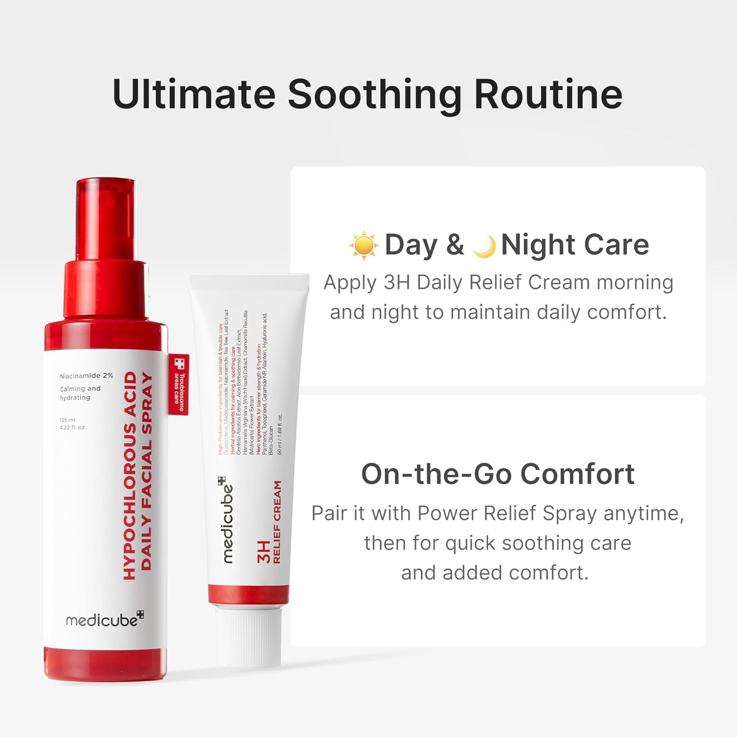 image:imagemedicube 3H Daily Relief Cream for All Skin Types amp After Spot Care Lightweight Comforting amp Soothing Moisturizer Guaiazulene Centella Ceramide for Balance and Hydration Korean Skincare