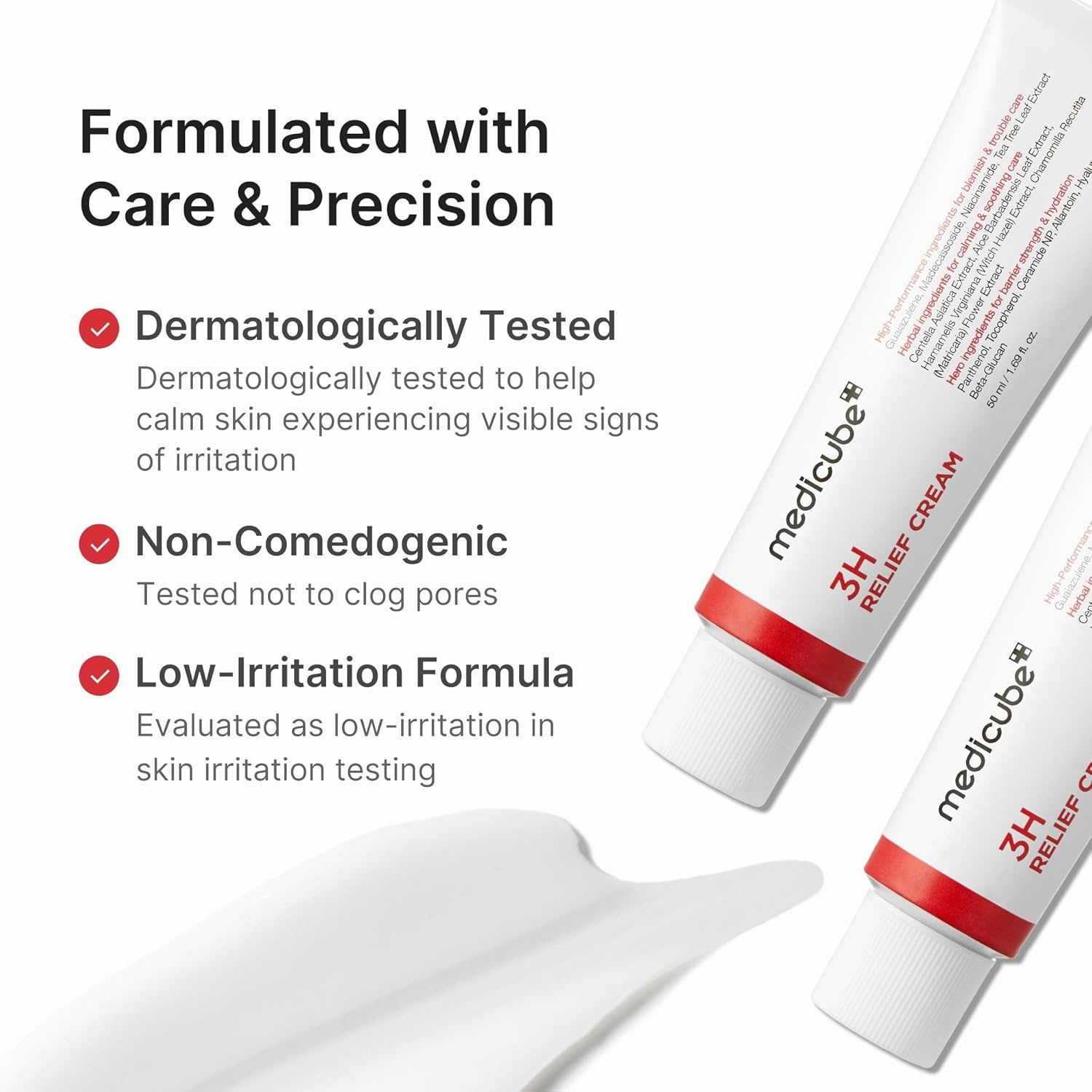 image:imagemedicube 3H Daily Relief Cream for All Skin Types amp After Spot Care Lightweight Comforting amp Soothing Moisturizer Guaiazulene Centella Ceramide for Balance and Hydration Korean Skincare