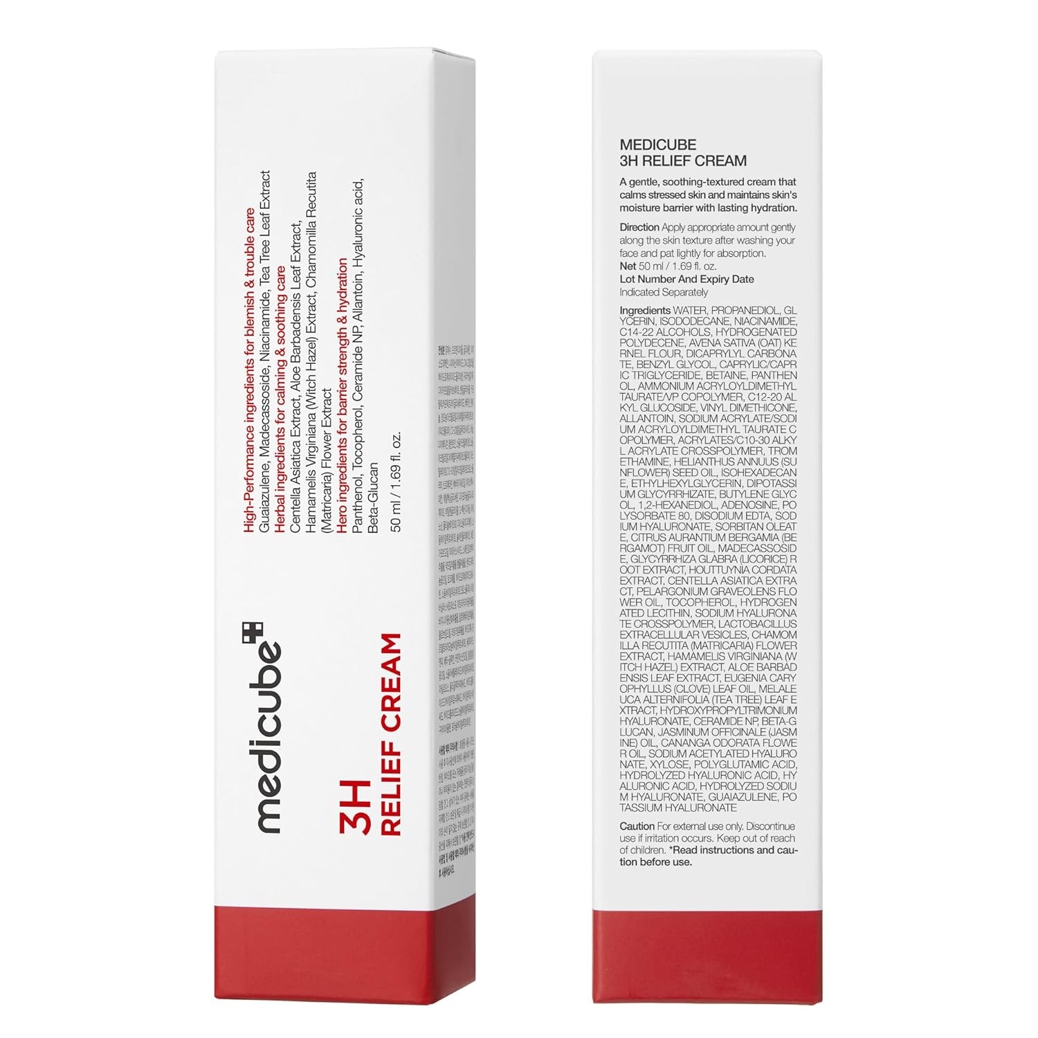 image:imagemedicube 3H Daily Relief Cream for All Skin Types amp After Spot Care Lightweight Comforting amp Soothing Moisturizer Guaiazulene Centella Ceramide for Balance and Hydration Korean Skincare
