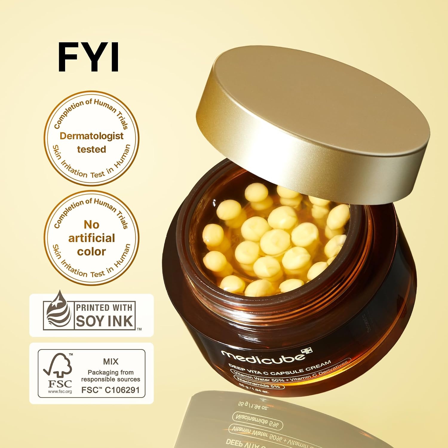 image:imagemedicube All Over Glow Skin Duo Deep Vitamin C Golden Capsule Face Moisturizer and AgeR Glutathione Glow Milky Toner
