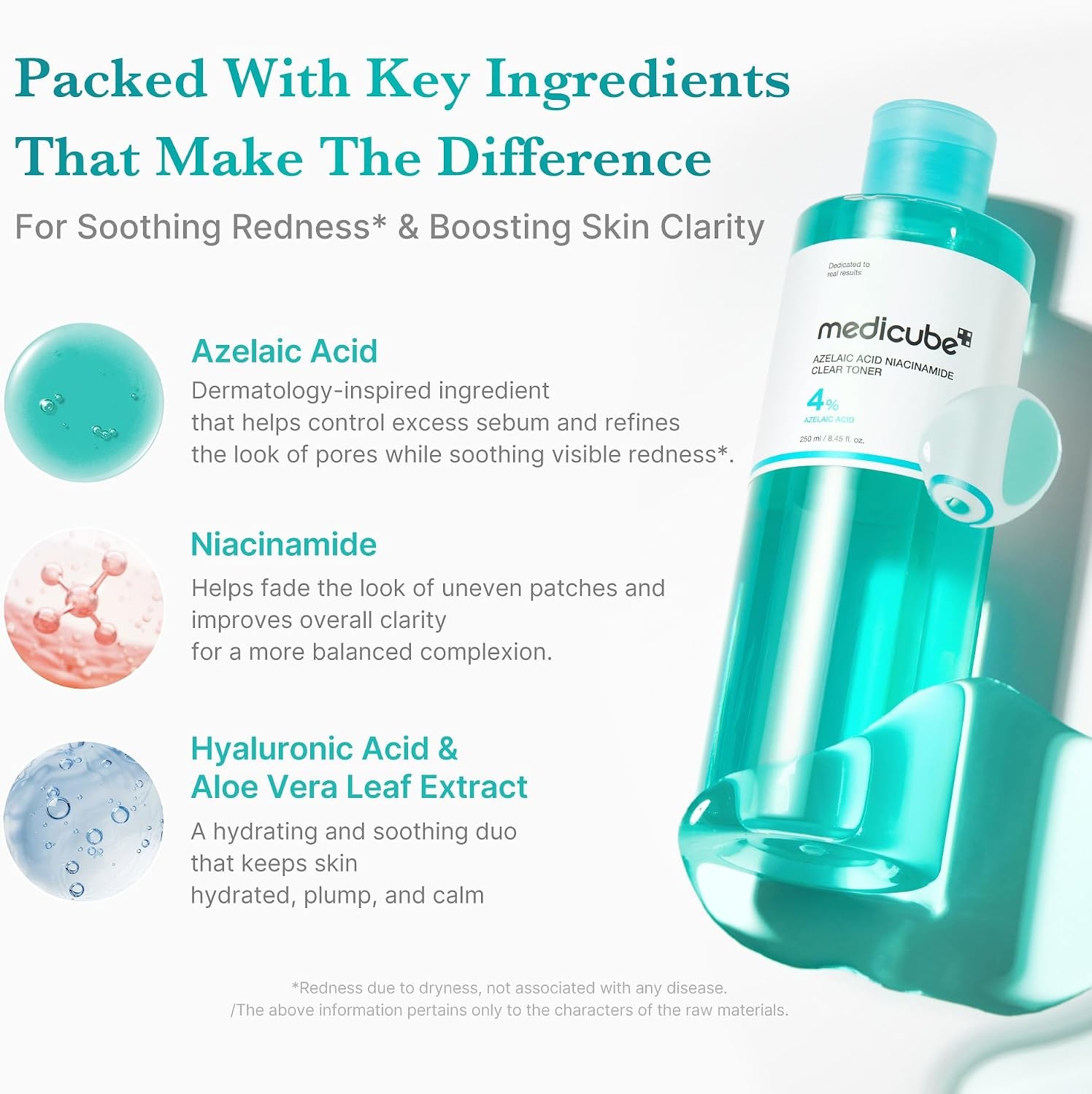 image:imagemedicube Azelaic Acid Niacinamide Clarifying Toner Troubled Skin Care Ideal for Purifying amp Calming with 4 Azelaic Acid amp 2 Niacinamide Korean Skin Care 845 floz