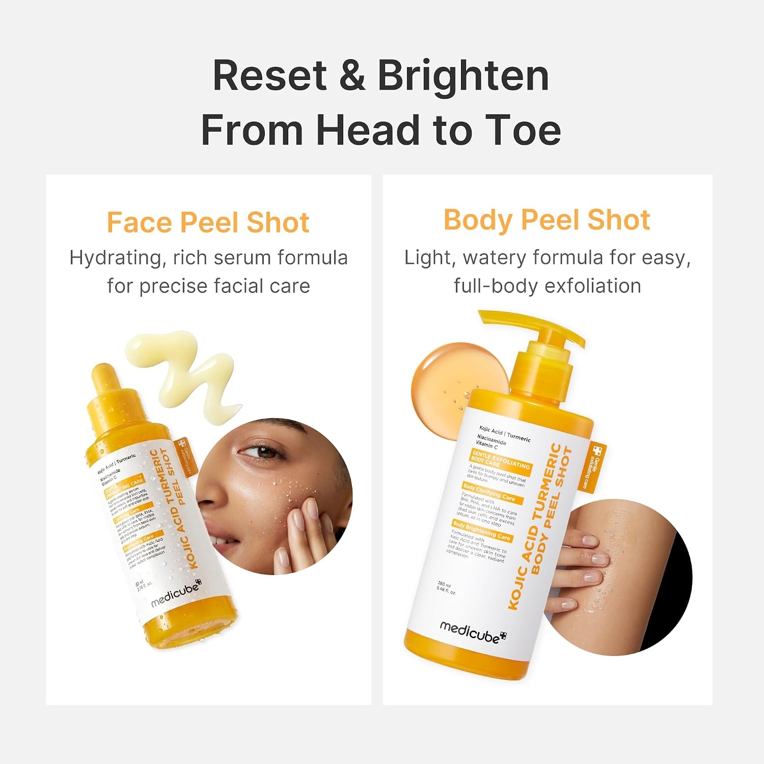 image:imagemedicube Body Peel Shot with Hypochlorous Acid Gentle Body Exfoliating for Dead Skin Cells amp Uneven Texture Rice Extract Panthenol for Hydrating amp Smoothing 946 floz946 Fl Oz Pack of 1