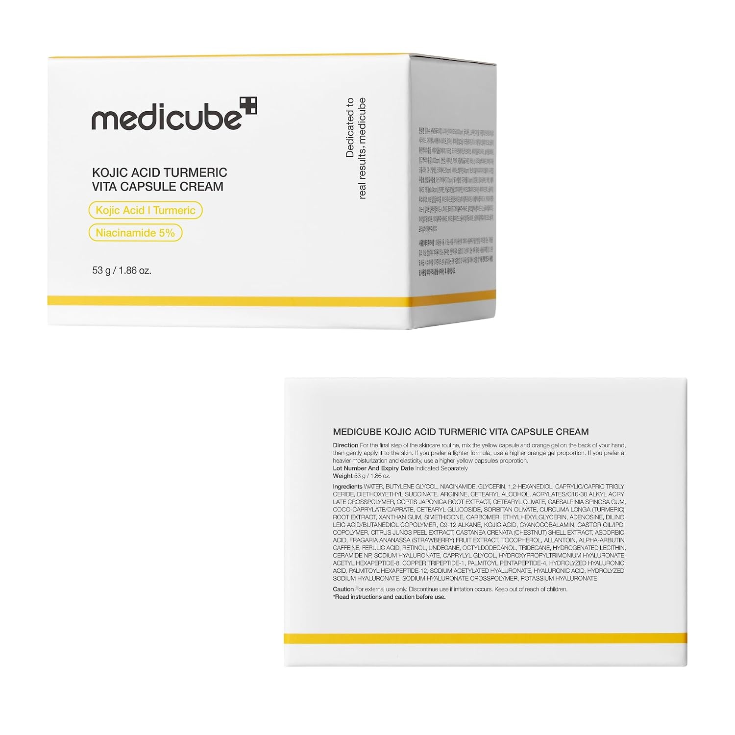 image:imagemedicube Capsule Cream with TXA Niacinamide Dual Radiance Moisturizer Ideal for Use After Spot Care Uneven Skin Tone amp Texture amp Hydration 99 Pure Tranexamic Acid Korean Skincare 194 ozKojic Acid Turmeric