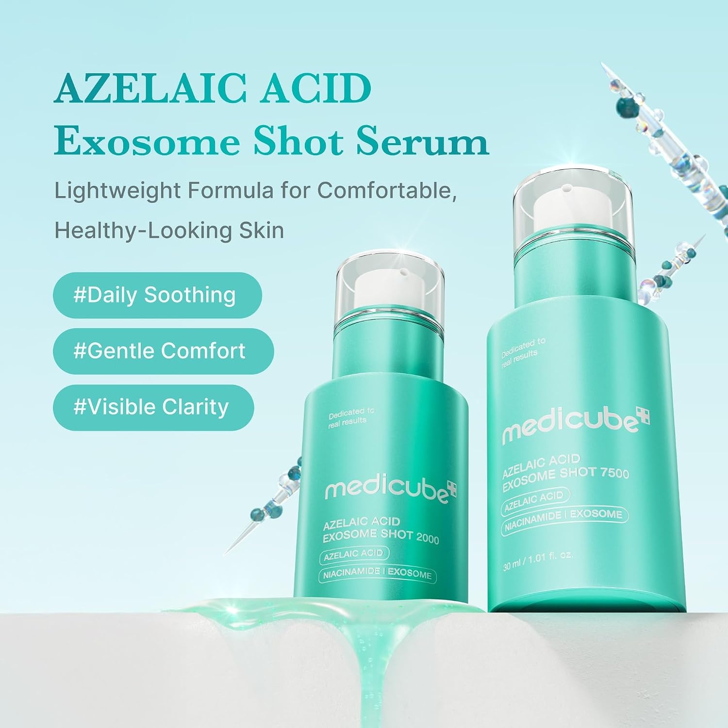 image:imagemedicube Exosome Shot Azelaic Acid 7500 PPM Spicule Facial Serum Ideal for Use After Spot Care amp Smoothing with Azelaic Acid Niacinamide Korean Skincare 101 floz101 Fl Oz Pack of 1