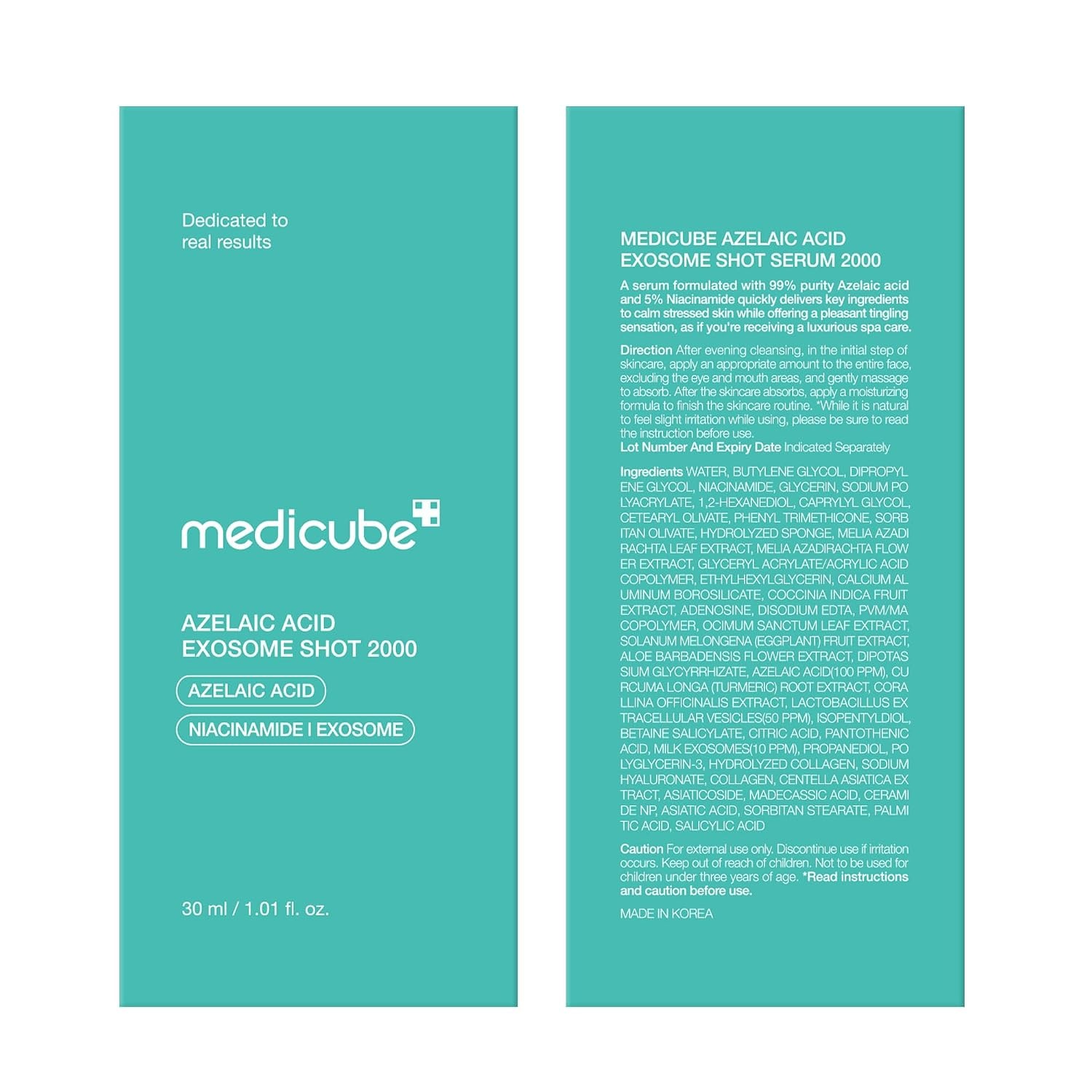 image:imagemedicube Exosome Shot Azelaic Acid 7500 PPM Spicule Facial Serum Ideal for Use After Spot Care amp Smoothing with Azelaic Acid Niacinamide Korean Skincare 101 floz101 Fl Oz Pack of 1