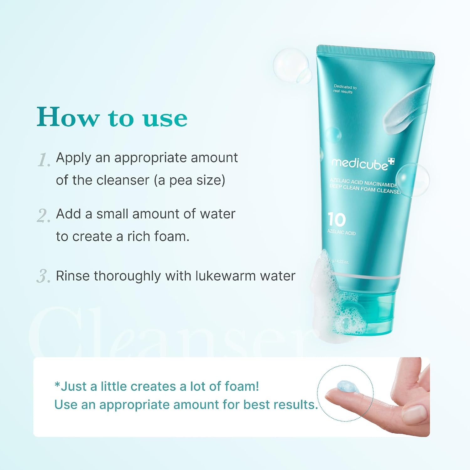image:imagemedicube Facial Cleanser Zero Foam Cleanser for Pore amp Excess Oil Care Daily Gentle Cleansing Foam Excess Sebum Control Hydration Pore Minimization Korean Skincare Sensitive Skin 423 oz423 Fl Oz Pack of 1