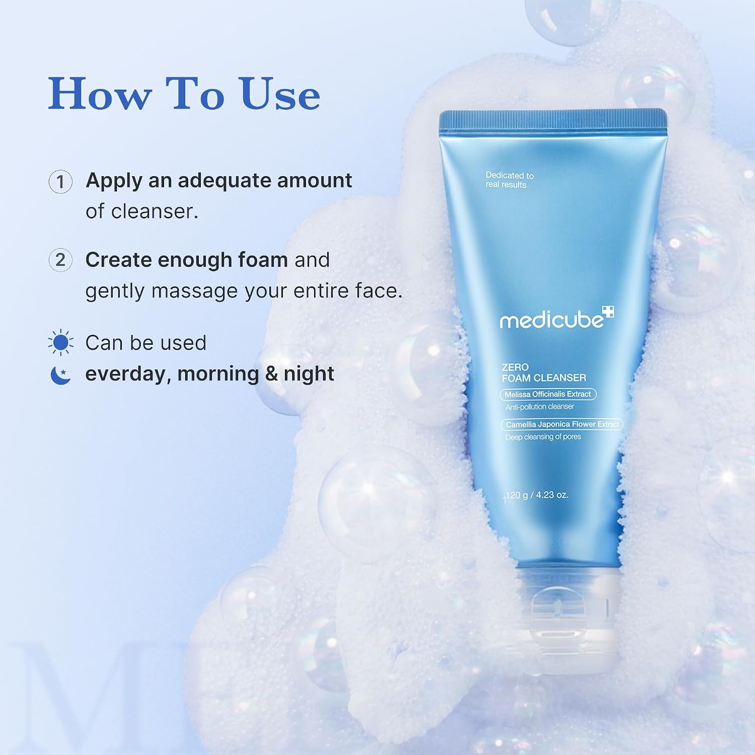 image:imagemedicube Facial Cleanser Zero Foam Cleanser for Pore amp Excess Oil Care Daily Gentle Cleansing Foam Excess Sebum Control Hydration Pore Minimization Korean Skincare Sensitive Skin 423 oz423 Fl Oz Pack of 1