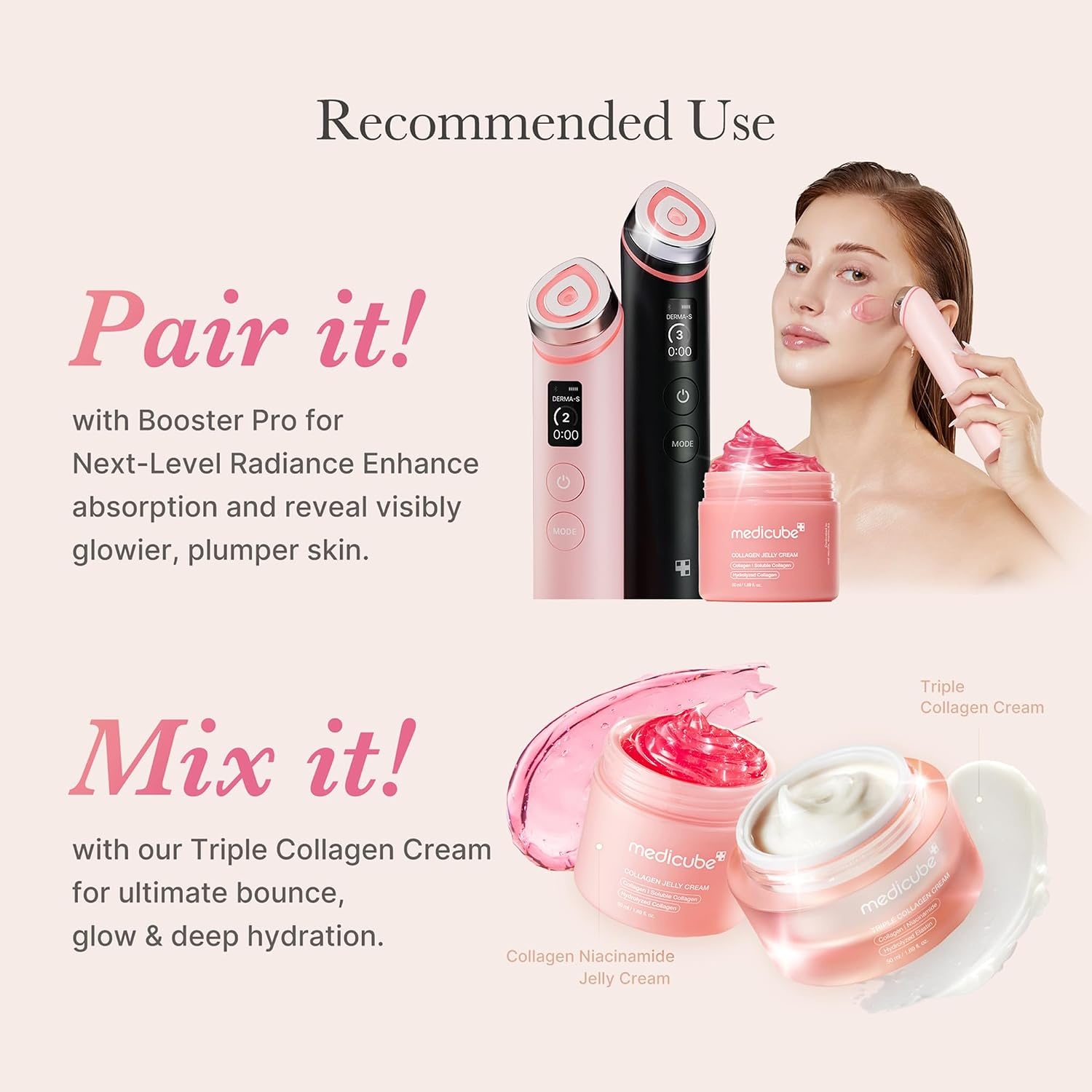 image:imagemedicube Jelly Cream with Collagen amp Niacinamide 371 floz FreezeDried Hydrolyzed Collagen for Skin Barrier Hydration amp 24H Glow Plumper Firmer looking skin 371 flozCollagen