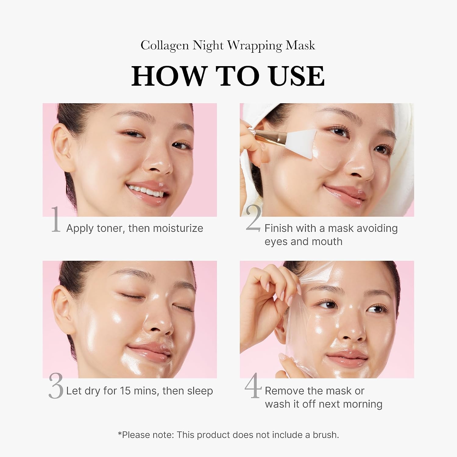 image:imagemedicube Korean Viral Duo for Glass Glow Skin Zero Pore Pads 20 and Collagen Overnight Wrapping Peel Off Facial Mask Pack and Jelly Brush Gifts for Women Skin Care Set