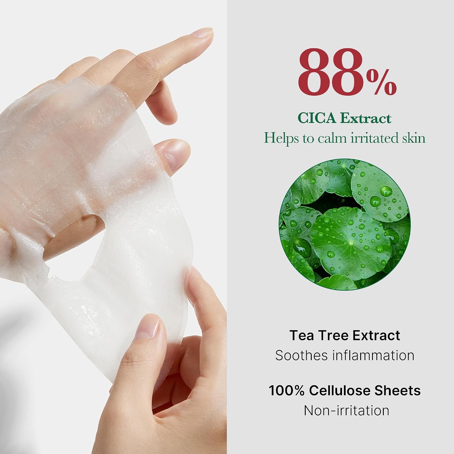 image:imagemedicube Super Cica Daily Quick Facial Masks 30 Sheets 60Second Soothing amp Hydrating Facial Mask with Cica Cooling amp Hydrating 100 Vegan Certified Korean Skincare30 Count Pack of 1