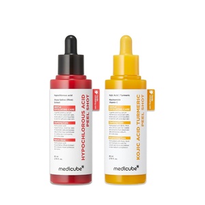 medicube Dual Peel Shot Exfoliating Duo: Hypochlorous Acid and Turmeric Facial Peel Shots | Targeted Pore, Excess Sebum & Texture Care | Soothing & Calming with HOCI & Turmeric | Hydrating Glow Care