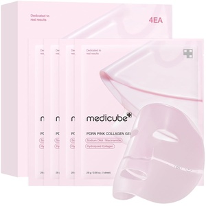 medicube Jelly Gel Mask with Salmon DNA PDRN Pink Collagen | Overnight Face Mask for Glass Glow Skin | Elasticity, Hydrating, Firming and Moisturizing | Korean Skincare, 28g x 4ea(PDRN)