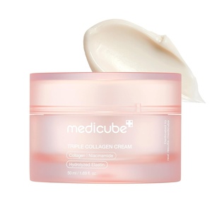 medicube Triple Collagen Cream – Hydrating & Firming Moisturizer with Hyaluronic Acid, Premium Elastin, Shea Butter – Wrinkle Care & Boosts Elasticity – Korean Skincare, 1.69 oz(1.69 Fl Oz (Pack of 1))