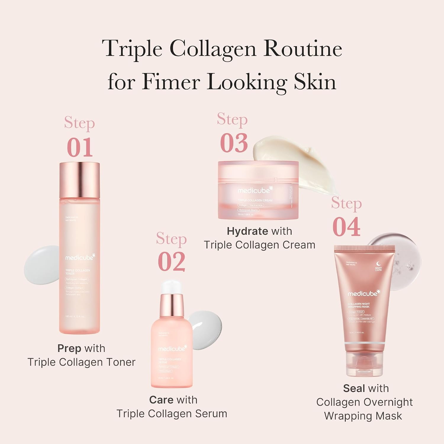 image:imageMedicube Triple Collagen Serum 185 floz Nourish dull skin with Triple Collagen Complex A lightweight serum with Niacinamide and Hyaluronic Acid Korean Skincare185 Fl Oz Pack of 1