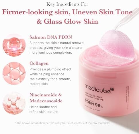 image:imagePDRN Soothing Care Duo Salmon DNA Pink Collagen Jelly Pad and PDRN Jelly to Foam Cleanser Gentle but Powerful Cleanser and Toner Pad for Radiant Balanced Skin