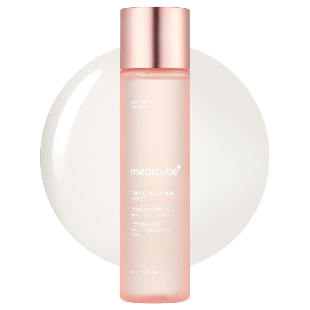 image:imageMedicube Triple Collagen Toner Hydrolyzed Atelo amp Soluble Collagen for Deep Hydration amp Plump Skin FastAbsorbing Formula for AllDay Suppleness Korean Skincare 473 floz1 Count Pack of 1