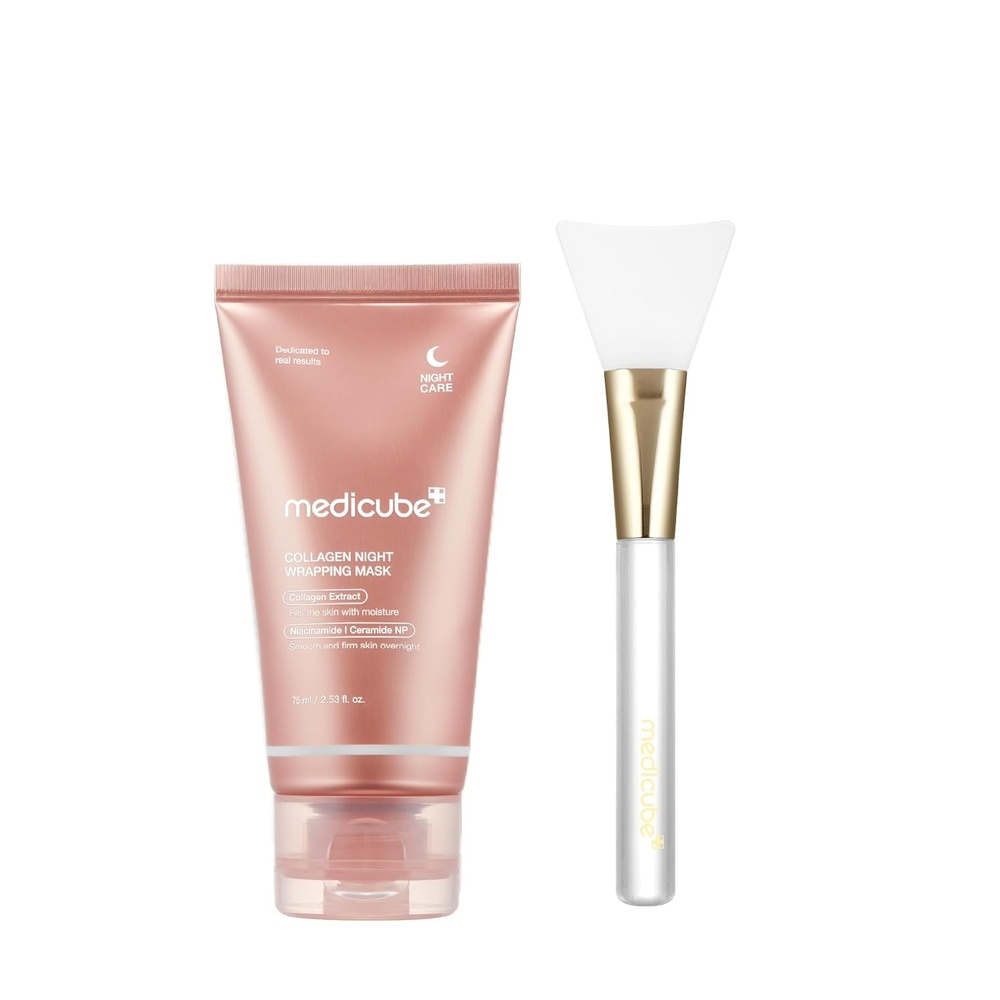 image:imagemedicube Collagen Overnight Wrapping Mask amp Jelly Brush for Lasting Glow
