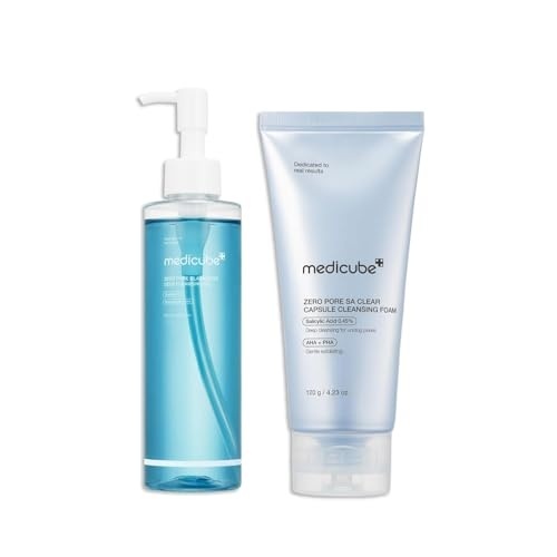 image:imagemedicube Double Cleansing Duo for Facial Cleansing Zero Pore Blackhead Cleansing Oil and Zero Pore Clear Blue Capsule Facial Cleanser Remove Makeup Blackheads and Buildups