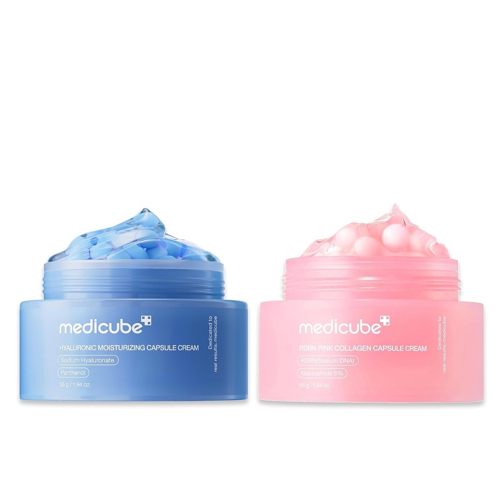 image:imagemedicube Hydration amp Glow Capsule Duo Hyaluronic Acid and Salmon DNA PDRN Capsule Cream Firming Plumping and LongLasting Moisture Care for Radiant Supple Skin