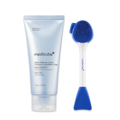 image:imagemedicube Zero Capsule amp Pore Brush Set Zero Clear Blue Capsule Facial Deep Cleanser and Multi Pore Brush amp Mask Applicator