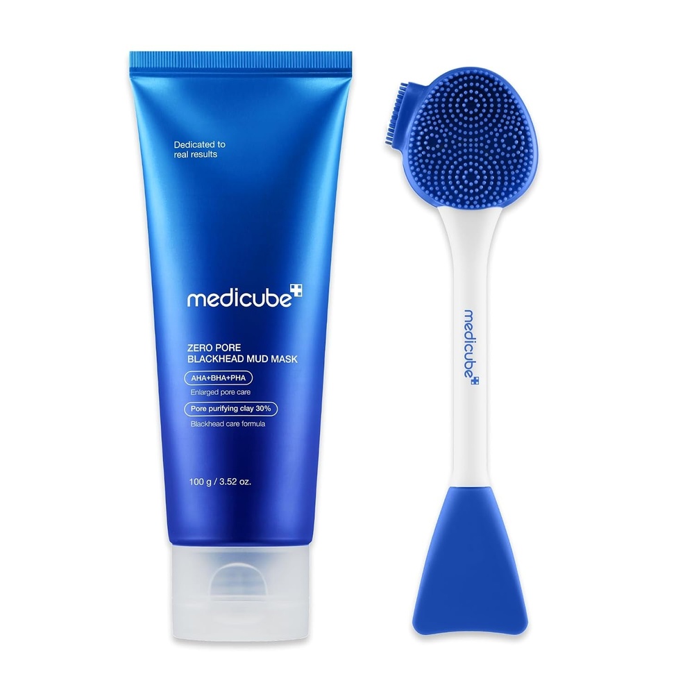 image:imagemedicube Zero Pore Mud Mask and Brush Set Zero Pore Mud Facial Mask and Multi Pore Brush amp Face Mask Applicator