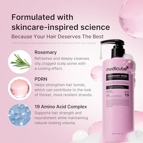 image:imagemedicube 3Step Cooling Scalp amp Hair Trio Rosemary PDRN Shampoo Conditioner and Deoxyribose Serum Refresh amp Cooling Care for ThinLooking Strands Korean Hair Care