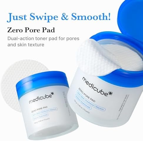image:imagemedicube Affordable Value Trio for Pore amp Texture Care Zero Pore Pads 20 and Zero Exosome Shot 7500 PPM Spicule Facial Serum and Collagen Jelly Cream 110ml Korean Skincare Gifts for Women