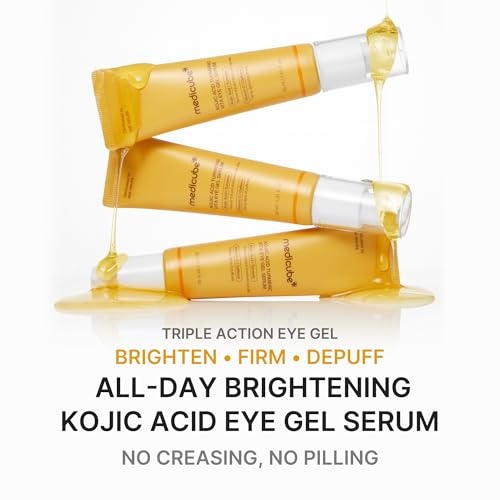 image:imagemedicube Brightening Eye Care Device amp Skincare Duo Mini Booster Pro Plus Beige and Kojic Acid Eye Gel Serum Targets Dark Circles Puffiness amp Dullness Korean Skincare amp Facial Device Set