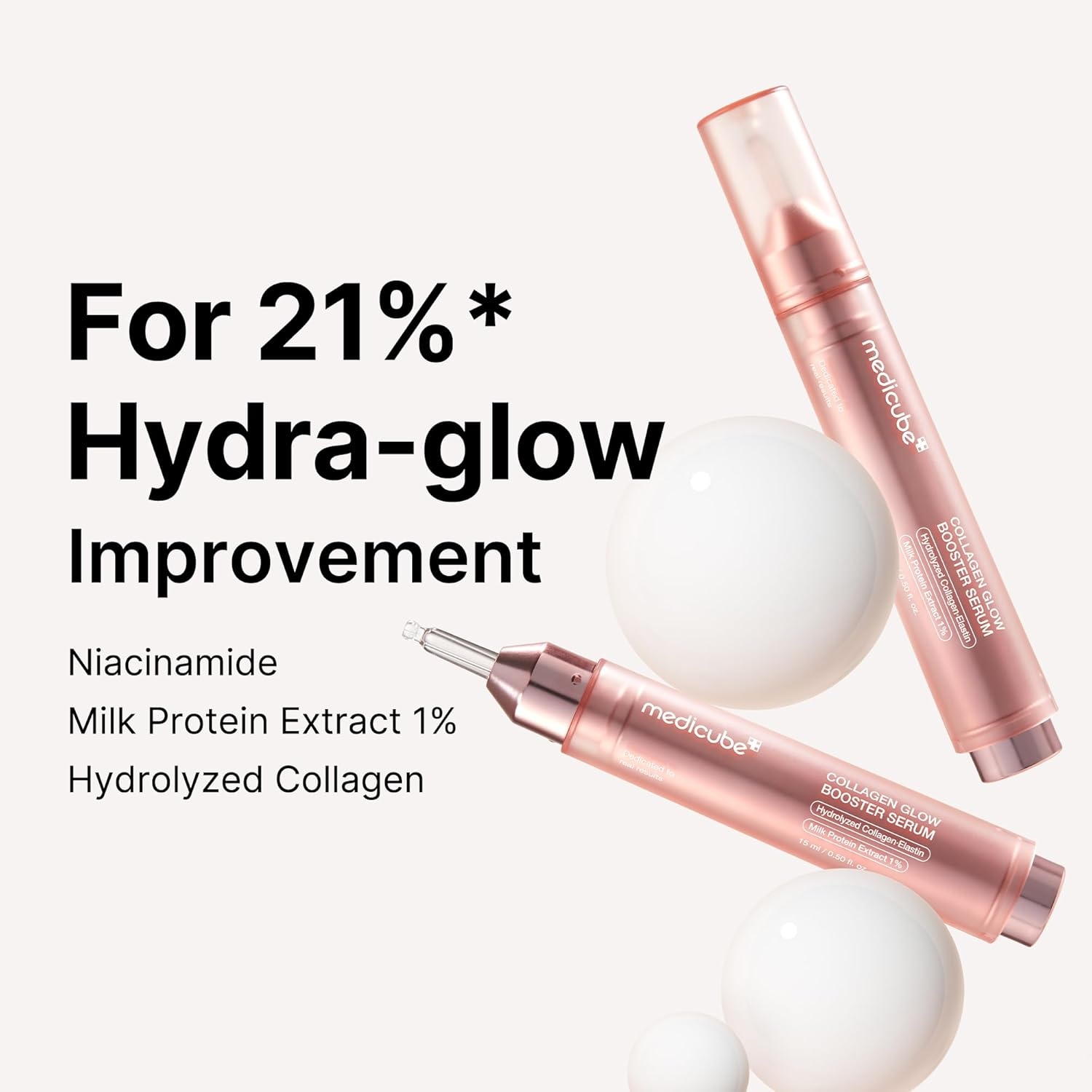 image:imagemedicube Collagen Glow Booster Milk Twist amp Click Serum Radiance amp Hydration with Hydrolyzed Collagen Milk Protein Extract Illuminates amp Firms Skin Korean Skin Care 050 oz
