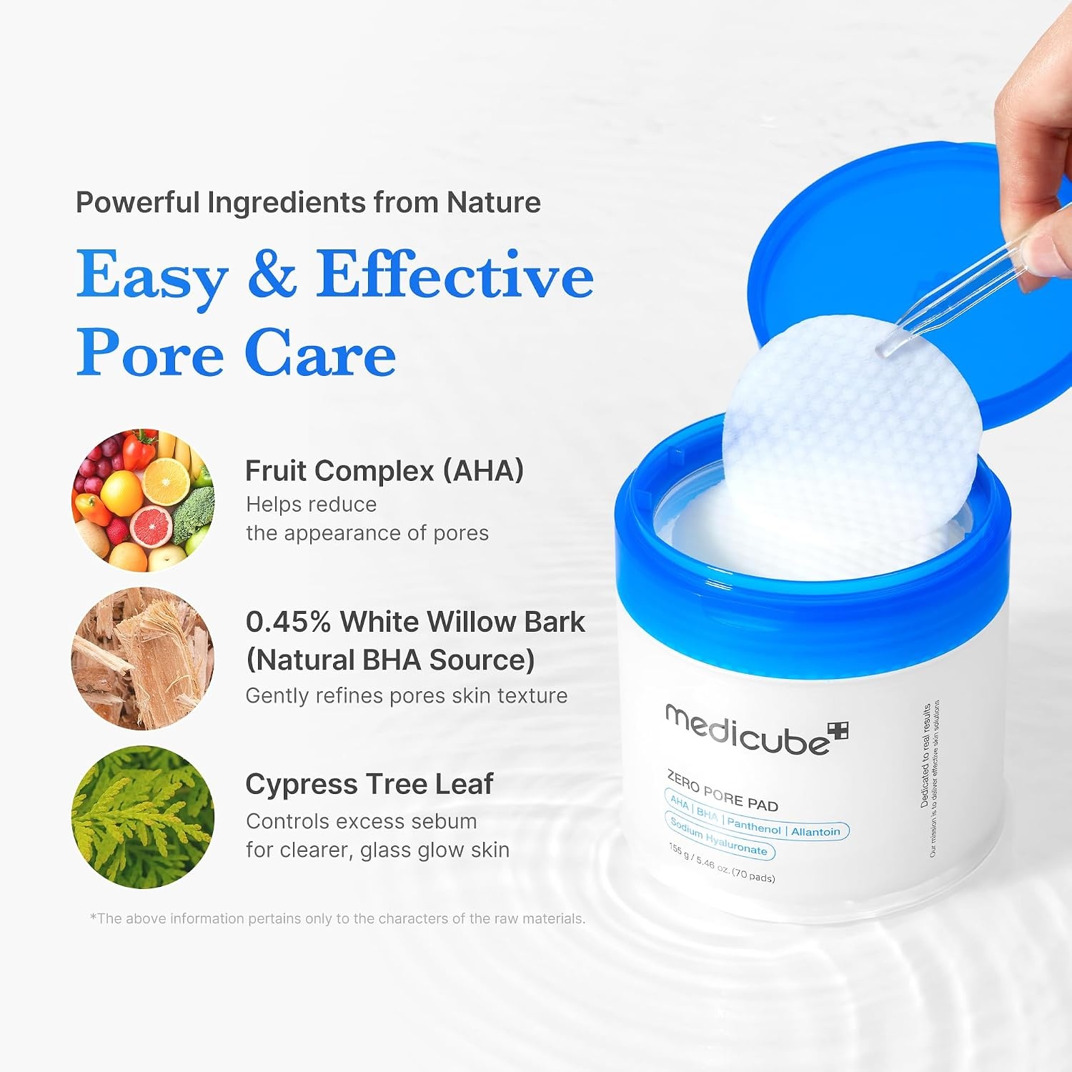image:imagemedicube Daily Toner Pads with Exosome 2000 for Pore Care medicube Zero Pore Pads 20 and Zero Exosome Shot 2000 PPM Spicule Facial Serum