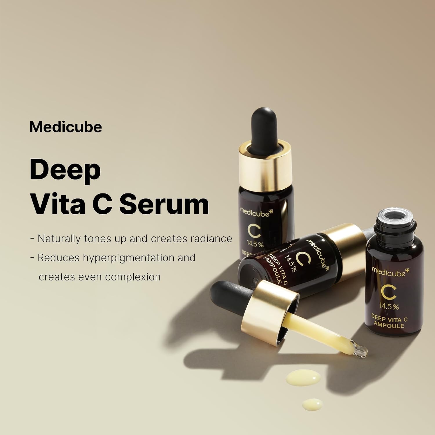 image:imagemedicube Deep Vita C Serum 20 Pure Vitamin C for Radiance amp Glow Helps Improve the Look of Uneven Skin Tone Korean Skincare 10 g x 3 Bottles035 Fl Oz Pack of 3