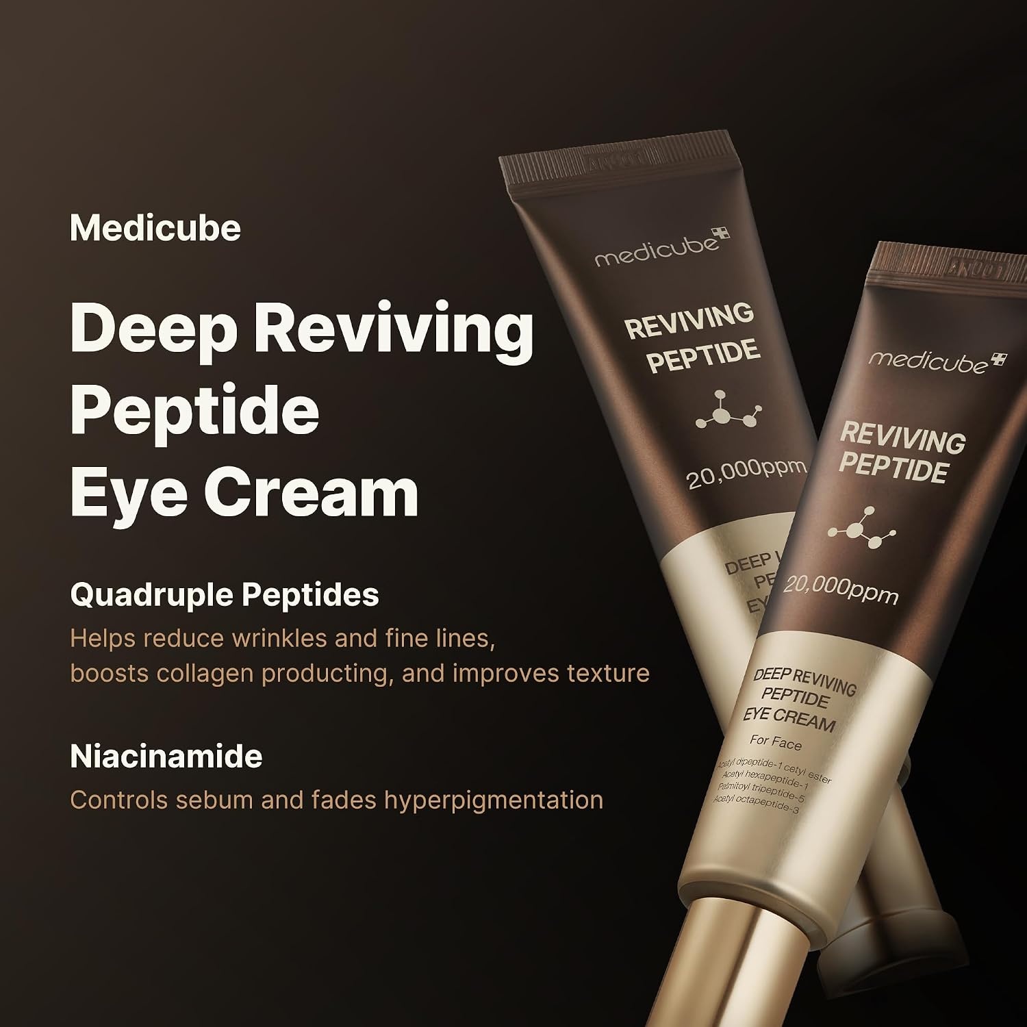 image:imagemedicube Eye Serum Duo for FirmerLooking Skin PDRN Peptide Serum and Deep Reviving Peptide Eye Cream Korean Skincare Gifts for Women Skin Care Set