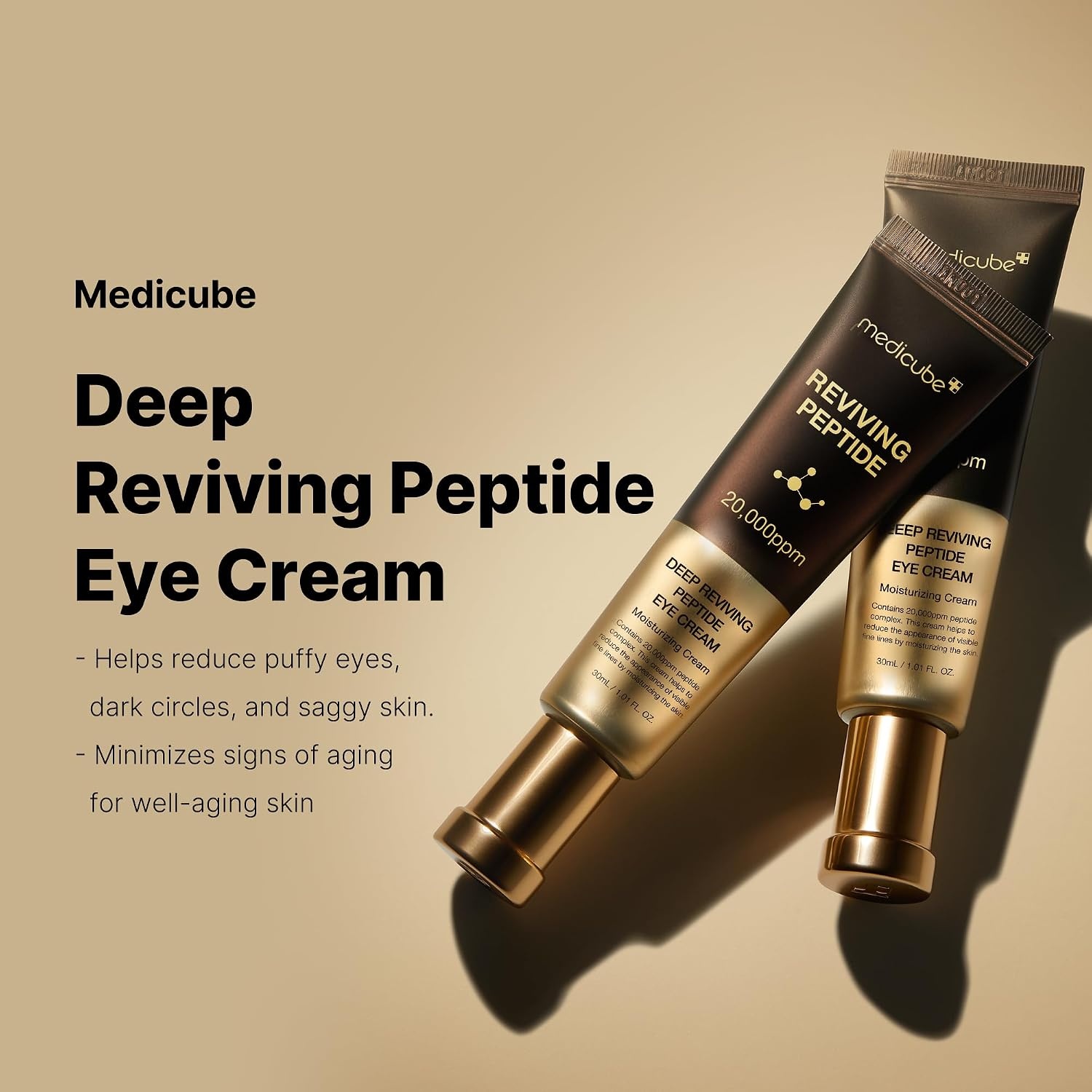 image:imagemedicube Eye Serum Duo for FirmerLooking Skin PDRN Peptide Serum and Deep Reviving Peptide Eye Cream Korean Skincare Gifts for Women Skin Care Set