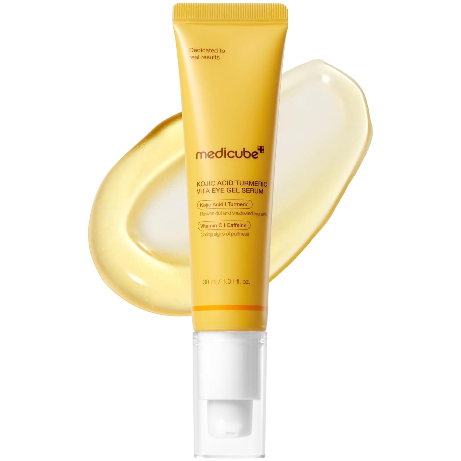 image:imagemedicube Eye Serum with Kojic Acid Turmeric AllDay Brightening Eye Gel Serum Refreshing Eye Care with Vitamin C Retinol amp Caffeine Hydrating amp Cooling Formula Korean Skincare 101 floz101 Fl Oz Pack of 1