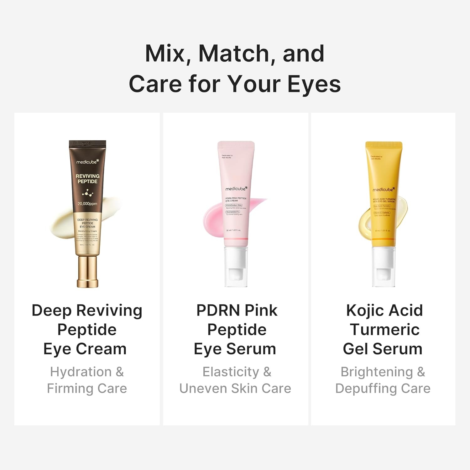 image:imagemedicube Eye Serum with Kojic Acid Turmeric AllDay Brightening Eye Gel Serum Refreshing Eye Care with Vitamin C Retinol amp Caffeine Hydrating amp Cooling Formula Korean Skincare 101 floz101 Fl Oz Pack of 1