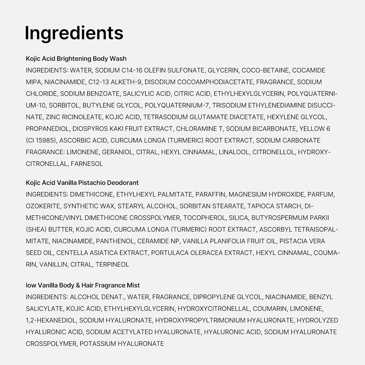 image:imagemedicube Fresh Glow Body Kit TravelReady Hair amp Body Set Mini body wash deodorant and hair amp body fragrance mist for fresh glow body Kojic Acid for Brightening
