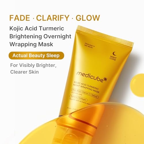 image:imagemedicube Glass Skin Refining Duo at Night Deep Vitamin C Golden Capsule Face Moisturizer and Turmeric Overnight Wrapping Peel Off Mask 20