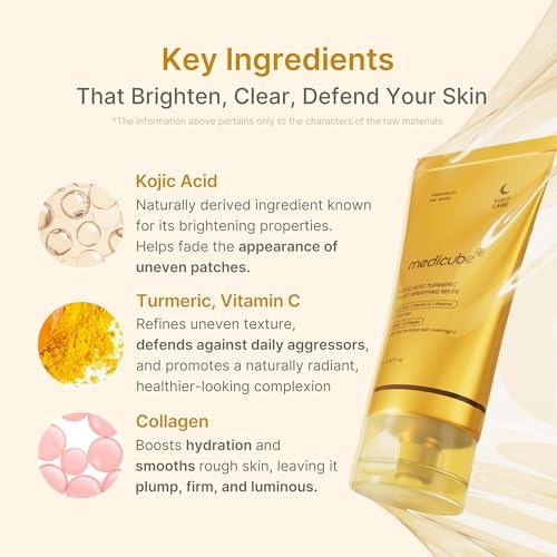 image:imagemedicube Glass Skin Refining Duo at Night Deep Vitamin C Golden Capsule Face Moisturizer and Turmeric Overnight Wrapping Peel Off Mask 20