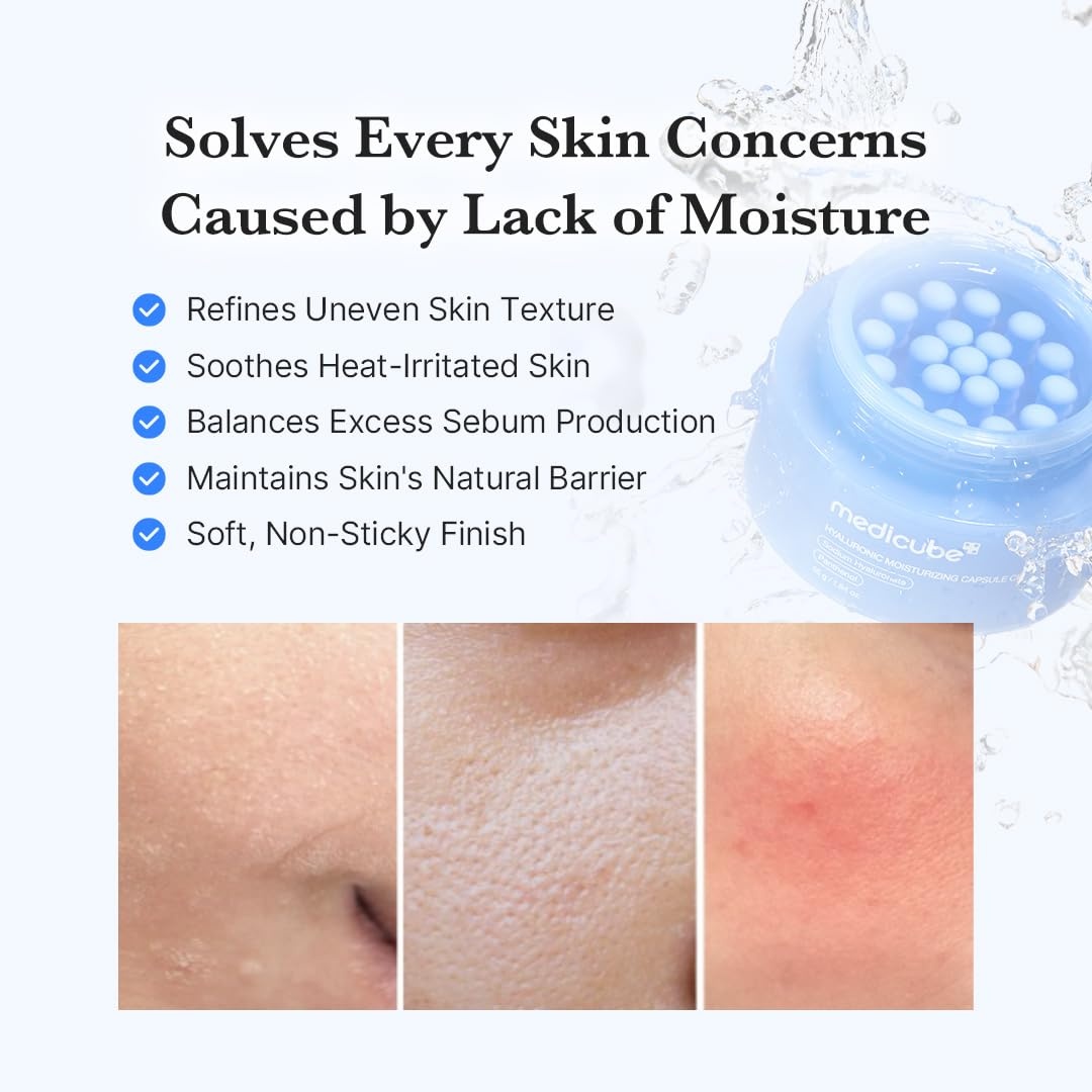 image:imagemedicube Hydration amp Calm Facial Device Set Booster Pro Black and Hyaluronic Acid Capsule Cream for Radiant and FirmerLooking Glow and Soothing Care Korean Skincare