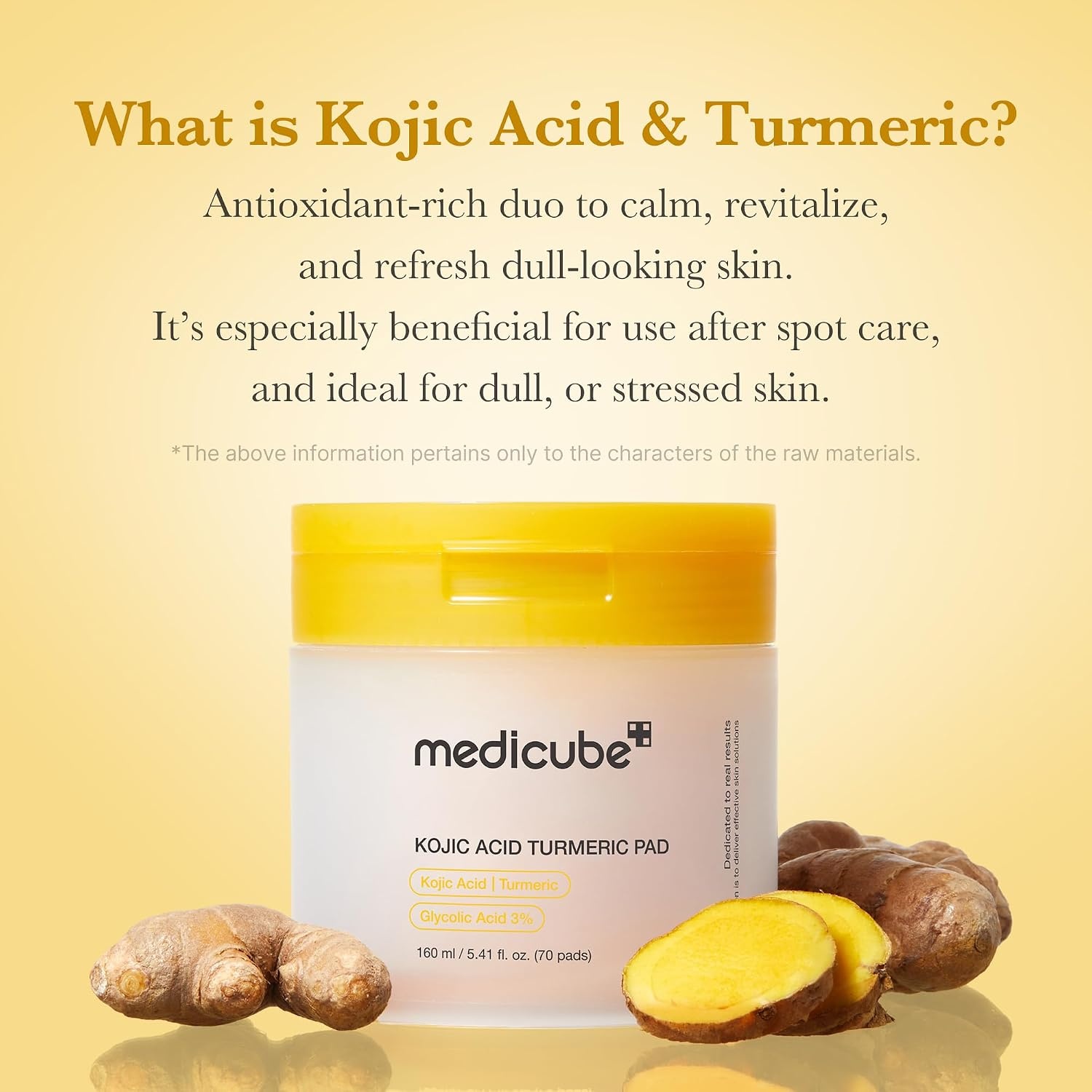 image:imagemedicube Kojic Acid Clarity Duo for Troubled Skin Kojic Acid Turmeric Clarifying Pad and Kojic Acid Turmeric Smoothing Toner for face amp body