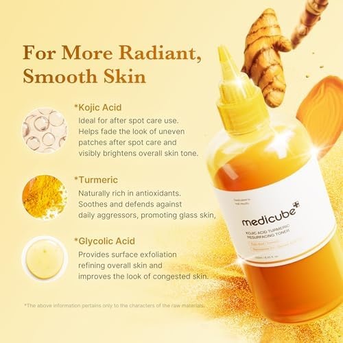 image:imagemedicube Kojic Acid Turmeric Body Peel amp Tone Duo Turmeric Body Peel Shot and Kojic Acid Smoothing Toner Gentle Exfoliation amp ToneRefining Care for Uneven Skin