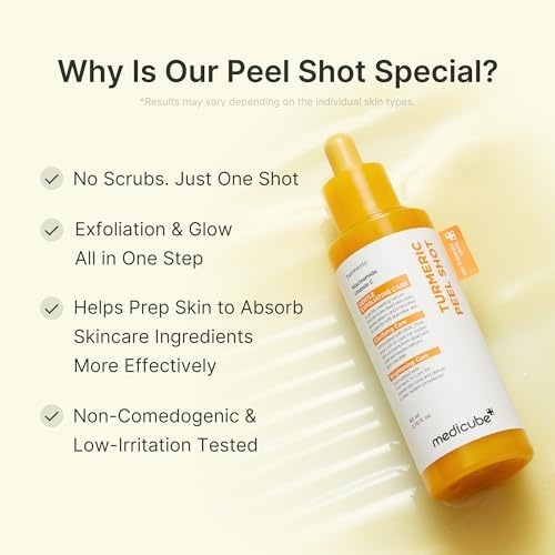 image:imagemedicube Kojic Acid Turmeric Peel amp Tone Facial Duo Turmeric Peel Shot and Kojic Acid Smoothing Toner Gentle Facial Exfoliation amp ToneRefining Care for Uneven Skin Tone amp Texture
