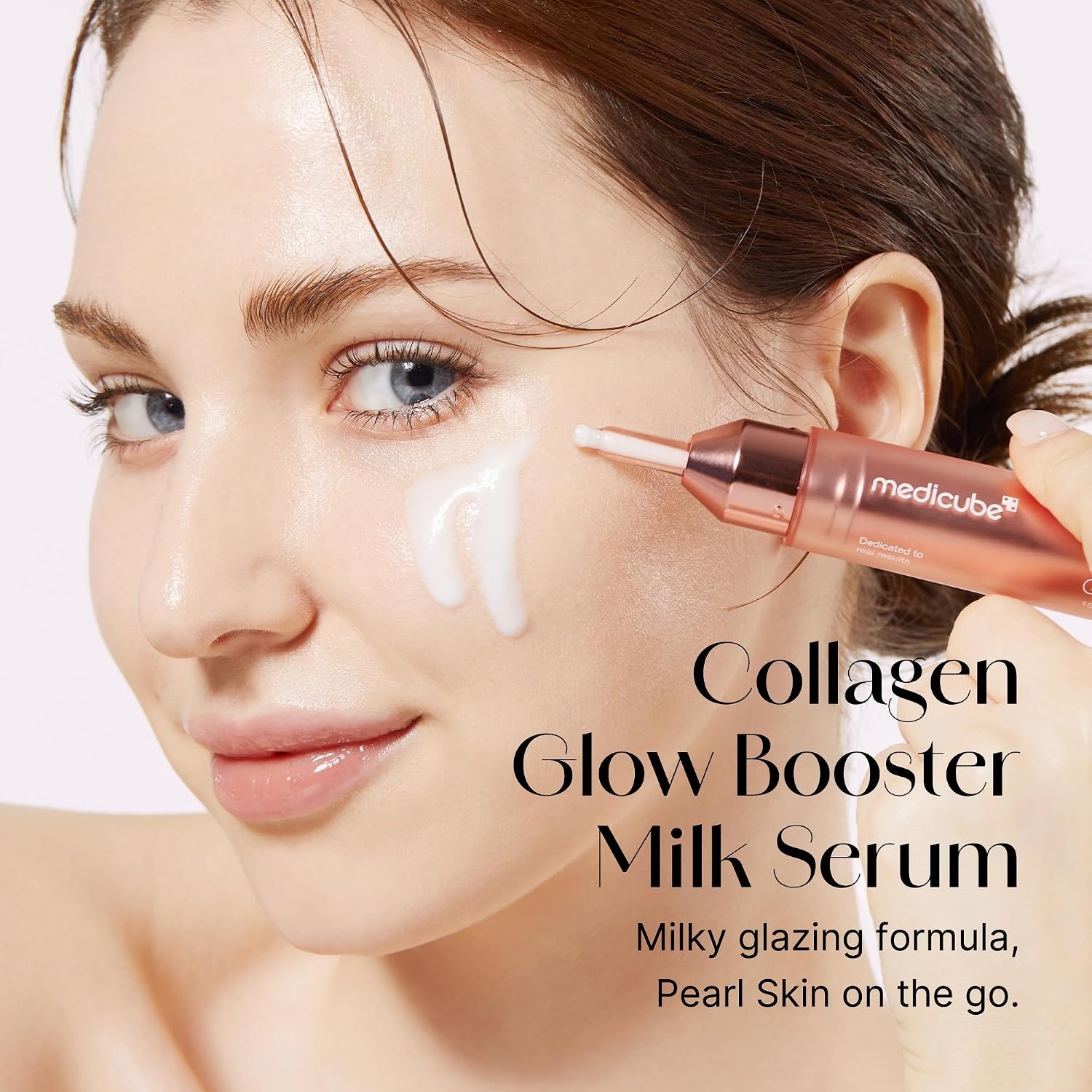 image:imagemedicube Milky Collagen Double Glow Lock Duo Collagen Glazed Milky Wrapping Mask and Booster Serum 130DaCollagen Niacinamide Glutathione for Plumped Radiant Glass Skin