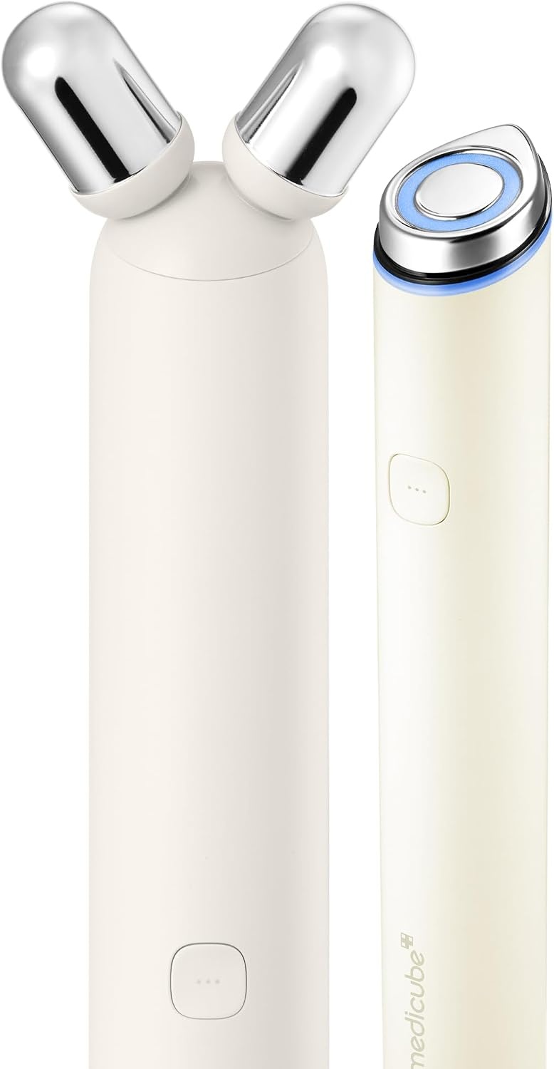 image:imagemedicube Mini Booster Pro Plus Full Facial Device Set 3in1 Korean Facial Device for Makeup Removal amp Pore Cleansing Skin Definition amp Body Care Skincare Boost with 3 Modes PinkBeige