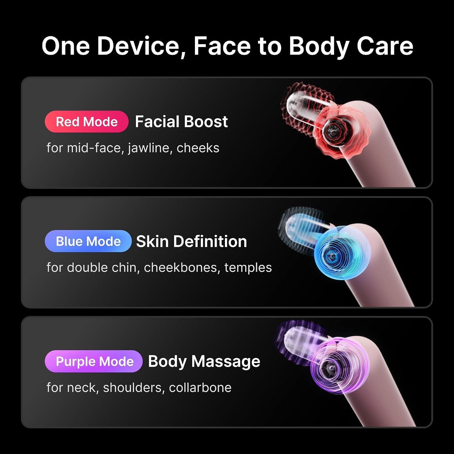image:imagemedicube Mini Booster Pro Plus Full Facial Device Set 3in1 Korean Facial Device for Makeup Removal amp Pore Cleansing Skin Definition amp Body Care Skincare Boost with 3 Modes PinkPink
